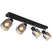 Nowa Deckenlampe Wohnzimmerleuchte Flurleuchte 4 Flammig Spots beweglich Glas
