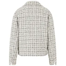 Cartoon Tweedblazer mit aufgesetzten Taschen in Weiß/Camel | Gr.: 44