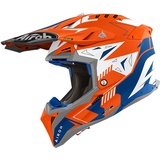 Airoh Aviator 3 Spin, Motocrosshelm - Matt Neon-Orange/Blau/Weiß - XL