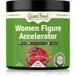 GreenFood Nutrition Women Figure Accelerator Pulver zur Förderung der Fettverbrennung Geschmack Juicy Raspberry 240 g