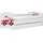 WFL GROUP Jugendbett Emily 70 x 140 cm Kiefer weiß/rot
