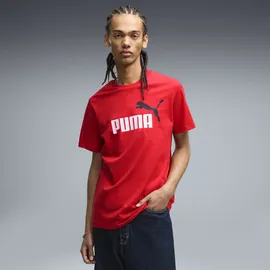 Puma T-Shirt "Essentials 2 Colour No. 1 Logo T-Shirt Herren", Herren, Gr. XS, rot (for all time rot), Obermaterial: 100% Baumwolle. Rippe: 80% Baumwolle, 20% Polyester, bedruckt, regular fit, Rundhals, Shirts T-Shirt
