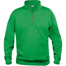 New Wave Basic Halb-Zip Sweatshirt Herren Apfelgrün XL