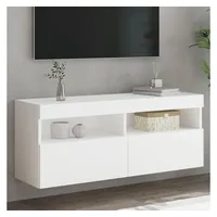 VidaXL TV-Wandschrank mit LED-Leuchten Weiß 100x30x40 cm