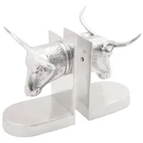 vidaXL Buchstütze Aluminium 21,5x15,5x20 cm Silber 2 St.