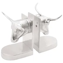 vidaXL Buchstütze Aluminium 21,5x15,5x20 cm Silber 2 St.