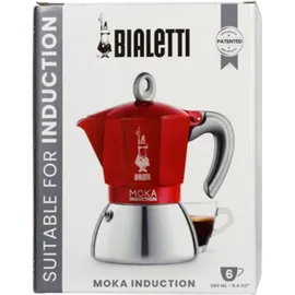 Bialetti Moka Induction 6 Tassen rot/silber