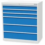 Bedrunka + Hirth Schubladenschrank »«, BxHxT: 98 x 101,9 x 50 cm, grau/blau - grau | blau