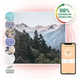 Klarstein Wonderwall Air Art Smart Infrarotheizung 60x60cm 350W Wandinstallation App-Steuerung Berge Mehrfarbig