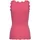 Rosemunde Spitzentop "Babette Silk Top mit Seide", Damen, Gr. XL, himbeere, Feinstrick, Obermaterial: 70% Seide, 30% Baumwolle, körpernah hüftbedeckend, Rundhals, Tops Spitzentop, Vintage-Spitzenbesatz, mit Rundhalsausschnitt, hoher Seidenanteil
