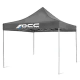 occ motor sport Rennzelt 3X3M Edelstahl Grau 40 mm 420 Oxford, grau, 3 x 3 metros