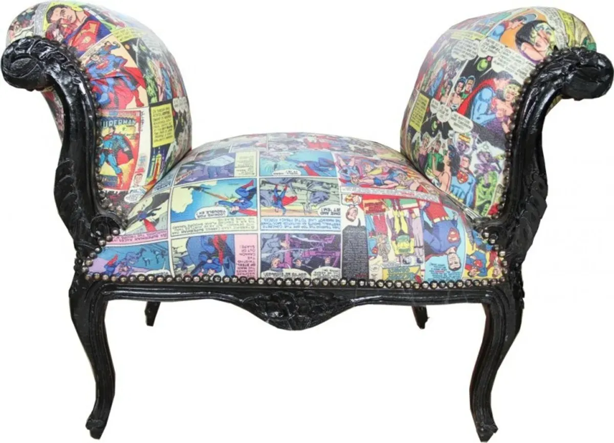 Casa Padrino Barock Schemel Hocker Comic Design Mod1 - Limited Edition