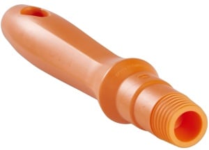 Vikan Mini-Stiel, 160 mm, Wird für u.a. Rohrbürsten und Handschaber verwendet, Farbe: orange