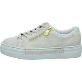 Rieker N4914 Damen Plateau-Sneaker Beige/Weiß 41