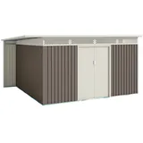 Hoggar Gartenhaus 3,97 x 3,33 m Taupe