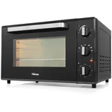 Tristar Minibackofen, Kleiner 48L Tisch-Backofen Mini-Ofen mit Umluft & Timer Pizzabackofen schwarz