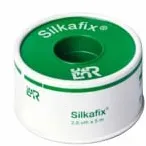 Silkafix® Heftpflaster, weiß 143854 , 1 Rolle auf Kunststoff-Knipsspule, Maße: 2,5 cm x 5 m