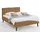 Aileenstore Polsterbett 140 x 200 Amira Bettgestell mit Kopfteil Ocker