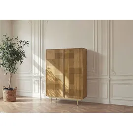 MASSIVMOEBEL24.DE Highboard Mango 110x40x150 hellbraun geölt MIAMI #115