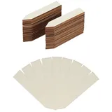 Relaxdays 240 x Pflanzenstecker Holz Hellbraun