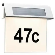 Paulmann 93765 Solar-Hausnummernleuchte 0.2W Warmweiß Edelstahl, Weiß