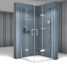 Bernstein Eckdusche Dusche Drehtür Eckeinstieg Nano ESG Sicherheitsglas 100 x 100 x 195cm