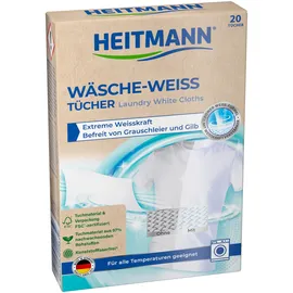 Heitmann Wäsche-Weiss Tücher | Power-Weiss-Formel | Geeignet für alle Temperaturen und...