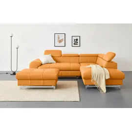 Cotta Ecksofa Kunstleder 2-Sitzer Orange