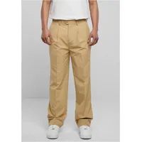 URBAN CLASSICS Straight Pleat-Front Trousers in Beige, Größe 38