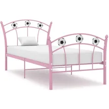 vidaXL Einzelbett mit Fußball-Design Rosa Metall 90x200 cm