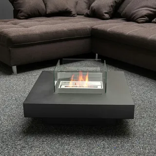 moritz Standkamin 35 x 70 x 70 cm Bio Ethanol-Brenner Deko Kamin Feuerstelle Ethanol-Kamin Ofen