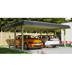 Doppelcarport SKANHOLZ "Spreewald", grün, H: 215cm, Carports