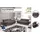 Cotta 3-Sitzer "Enterprise", schwarz, B:233cm H:75cm T:104cm, Struktur (100% Polyester );Chenille (90% Polyester; 10% Polyamid ), Sofas, Big-Sofa, mit Armteilverstellung & Kopfteilverstellung