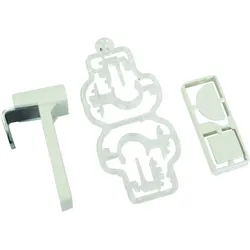 Klemmträger GARDINIA "Kunststoff / Metall", bunt (weiß, silberfarben), Kunststoff, Metall, Sichtschutzbefestigungen, Zubehör Vitragestangen/Caféhausstangen
