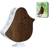 NORTHPOINT Naturgeräusche Box Vogel Sound Box Echtholz Bewegungsmelder Sound Sensor Timer USB-C (Nussholz)