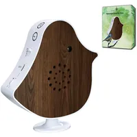 NORTHPOINT Naturgeräusche Box Vogel Sound Box Echtholz Bewegungsmelder Sound Sensor Timer USB-C (Nussholz)