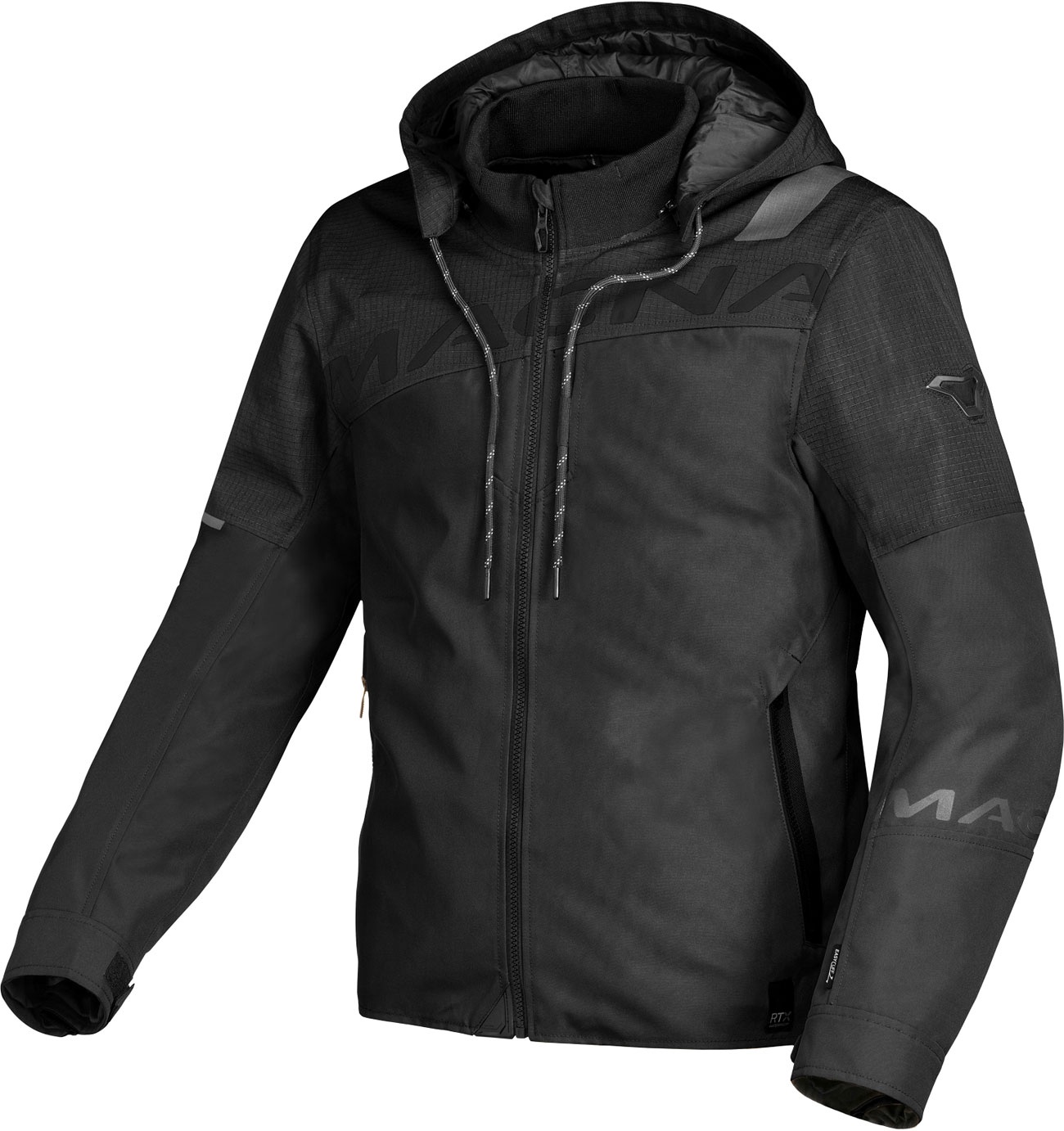 Macna Racoon, veste textile imperméable - Noir - L