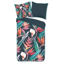 Good Morning Linea Blumen Mehrfarbig 155 x 220 cm + 2 x 80 x 80 cm