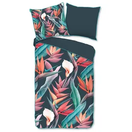 Good Morning Linea Blumen Mehrfarbig 155 x 220 cm + 2 x 80 x 80 cm