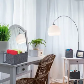 Relaxdays Aufbewahrungskorb Set in 3 Größen 24 x 32 x 8 cm grau