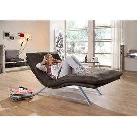 W.Schillig Relaxliege daily dreams 95 x 91 x 170 cm braun mit Kissen