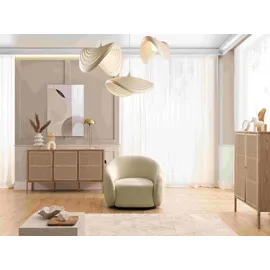 s-style möbel Cocktailsessel Roundi Bouclé 90 x 76 x 80 cm Beige