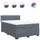 vidaXL Boxspringbett 140 x 200 cm Dunkelgrau
