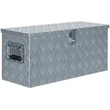vidaXL Aufbewahrungsbox Aluminium 80×30×35 cm Silber