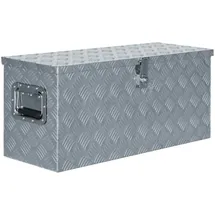 vidaXL Aufbewahrungsbox Aluminium 80×30×35 cm Silber
