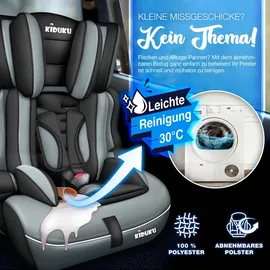 KIDUKU Autokindersitz schwarz/grau