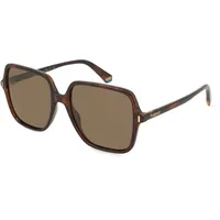 Polaroid PLD 6219/S Damen-Sonnenbrille Vollrand Quadratisch Kunststoff-Gestell, braun