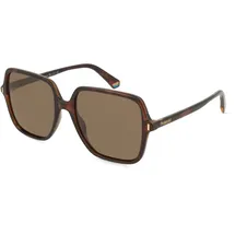 Polaroid PLD 6219/S Damen-Sonnenbrille Vollrand Quadratisch Kunststoff-Gestell, braun