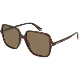 Polaroid PLD 6219/S Damen-Sonnenbrille Vollrand Quadratisch Kunststoff-Gestell, Havanna