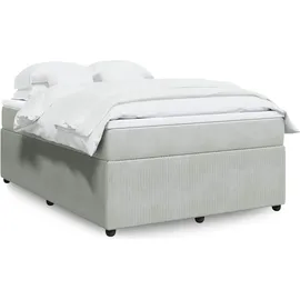 vidaXL Boxspringbett 140 x 200 cm Hellgrau